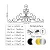 Aportif Metal Scroll Wall Decor, Wrought Iron Scroll Wall Art, Flower Decorations, Minimalist Artwork, Rustic Metal Art, Above Bed Decorations, Bedroom Decor (Black, 30x15 in | 76x38 cm) view 4