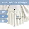 FreshCulture Twin Bed Skirt, Elastic Wrap Around Bed Skirt Twin Size, Bed Skirts for Adjustable Bed, Easy Fit with 18 Inch Drop Length, Hotel Quality Dust Ruffle for Twin Bed (Ivory) view 3