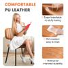Dining Chairs Set of 2,PU Armless Chair with Cushion Padded,Cross Legs and Backrest,Modern Ergonomic Reading Chair Holds Up to 275lbs Suitable for Living Room,Kitchen (Brown) view 4