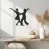 Violaura Dancers Metal Wall Art - Easy to Install Hanging Romantic, Couple, Dance, Embrace, Love, Passion, Ballroom, Intimacy Perfect for Home, Bathroom, Office, Living Room Decor (54.6" x 60.0") view 1