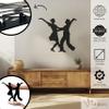Violaura Dancers Metal Wall Art - Easy to Install Hanging Romantic, Couple, Dance, Embrace, Love, Passion, Ballroom, Intimacy Perfect for Home, Bathroom, Office, Living Room Decor (54.6" x 60.0") view 2