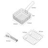 Yajuyi Small Deep Fryer Pot Steaming Pot Home Kitchen Stainless Steel Wooden Handle Cooker with Basket for French Fries Pasta Sauce view 4
