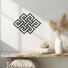 Violaura Geometric Metal Wall Art - Easy to Install Hanging Knot, Intricate, Sacred, Pattern, Labyrinth, Timeless, Artistic, Endless, Entwined Perfect for Home, Living Room Decor (18.5" x 24.0") view 1