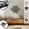 Violaura Geometric Metal Wall Art - Easy to Install Hanging Knot, Intricate, Sacred, Pattern, Labyrinth, Timeless, Artistic, Endless, Entwined Perfect for Home, Living Room Decor (18.5" x 24.0") view 2