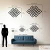 Violaura Geometric Metal Wall Art - Easy to Install Hanging Knot, Intricate, Sacred, Pattern, Labyrinth, Timeless, Artistic, Endless, Entwined Perfect for Home, Living Room Decor (18.5" x 24.0") view 3