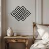Violaura Geometric Metal Wall Art - Easy to Install Hanging Knot, Intricate, Sacred, Pattern, Labyrinth, Timeless, Artistic, Endless, Entwined Perfect for Home, Living Room Decor (18.5" x 24.0") view 4