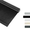 Boolegon Roller Shades Cordless for Windows with Fabric-Wrapped Aluminum Cassette Valance, Blackout Jacquard Fabrics Roller Blinds, Easy to Install for Home,Office, Black, 85" W x 88" H view 1