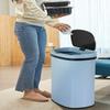 13 Gallon Kitchen Trash Can with Lid,Bathroom Motion Sensor Automatic Trash Can Touchless,Office Stainless Steel Trash Bin,50 Liter Oval Metal Garbage Can (Blue) view 4