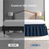 FreshCulture King Bed Skirt, Dust Ruffle for King Size Bed, Easy Fit with 22-Inch Tailored Drop, Elastic Wrap Around Bed Skirt King Size, Hotel Quality Bed Skirts for Adjustable Bed (Navy Blue) view 4