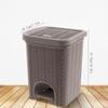 YOUQUEEN Trash Can Creative Pedal Trash Can Garbage Sorting Bin Living Room Trash Basket Can Be Applied to Bathroom and Kitchen Kitchen Garbage Cans(A) view 2
