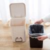 YOUQUEEN Trash Can Creative Pedal Trash Can Garbage Sorting Bin Living Room Trash Basket Can Be Applied to Bathroom and Kitchen Kitchen Garbage Cans(A) view 4