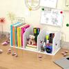Bookcase for Study Room Small Desktop Bookshelf Simple Bookcase Storage Box Multifunctional Bookshelf Storage Rack for Dorm, Home, Office Bookshelf with Storage view 2