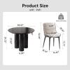 Guyii 39" Round Dining Table for 2 Black Modern Dining Room Table Set Circular Kichen Table with 2 Chairs for Dining Room Breakfast Nook view 2