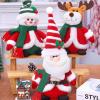 Tanganan Christmas Plush Toys Decorations, 3 Pack Christmas Santa Claus Snowman Moose Plush Stuffed Animals Doll Toys Set for Kids Boys Girls Xmas Decorations Home Office view 1