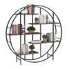 Storage Shelf, 5-Tie Metal Round Plant Stand bookcase storage rack, Indoor Living Room Terrace Garden Balcony Display Stand 67'' W x 11.8'' D x 67'' H for Indoor, Living Room, Terrace, Garden, Balcony view 1