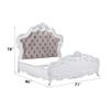 Acme Latisha Wood and Fabric Rectangular Queen Bed in Pure White view 2