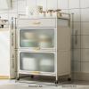 5-Tier Bakers Racks for Kitchens, Kitchen Storage Rack with Flip Door Microwave Stand with Brakeable Casters and Drawer for Home, Office, Hutch for Kitchen Storage,White,70102cm/27.540in view 2