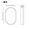 Oval Medicine Cabinet With Mirror,bathroom Medicine Cabinet With Storage,Wall-Mounted Mirrored Bathroom Storage Cabinet,Vanity Wall Mirrors for Bathroom Bedroom Hallway(40x70cm(16x28inch), White) view 2
