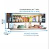 SDdPulse Pull Down Heavy Duty Shelf Organizer with Explosion-Proof Glass Cabinet Door, Wall Cabinet Storage Spice Rack, for Tall Kitchen/Bathroom Cabinets,Black-70cm/27.6in view 2