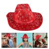 Amosfun Red Hat for Christmas Adorable Santa Claus Decoration Comfortable Cloth Cowgirl Hat for Holiday Parties Unique Xmas for view 2