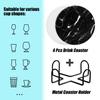 BaHomeck Marble Coasters Set of 4 with Holder Round Water Absorbent Premium Black Classic Marble Ceramic Coasters Tabletop Protection,Suitable for Various Coffee Cup,Home Decor,4 Inch view 3