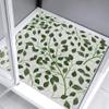 JOJUJK Multiple Shapes of Snowflakes Shower Mat Non Slip Without Suction Cups,80x120cm/31.5x47.24in, PVC Loofah Bath Mat for Textured Tub Surface, Bathroom, Bathroom, Quick Drying (Black) view 1
