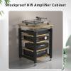 Speaker Mount,media Stand,Modern with Wheels Audio-Video Media Stand,Movable Audio Rack Tower Player Stand,Stereo Cabinet Video Media Stand Audio Rack,Record Player/receiver/electronics Equipment(Blac view 3