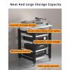Speaker Mount,media Stand,Modern with Wheels Audio-Video Media Stand,Movable Audio Rack Tower Player Stand,Stereo Cabinet Video Media Stand Audio Rack,Record Player/receiver/electronics Equipment(Blac view 4