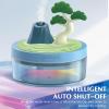 TECHPLUS Mini Humidifier Bedroom Quiet Air Humidifier with Landscape Decoration for Nursery Office Small Room and Plant - Night Lights, Auto Shut-off, Two Spray Modes (Green Cactus) view 3