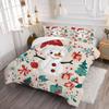 VTKON Beige Christmas Comforter Set for Kids King Microfiber Snowman Bedding Set Home Decoration for New Year and Christmas Snowman Quilt Blanket Cover view 1