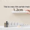 No Drill Aluminum Sliding Curtain Rail Self Adhesive Curtain Track Ceiling Mount Set Curtain rods no Drilling Home Blackout Room Divider Rod for Windows Closets(White,2m(6.6ft)) view 2