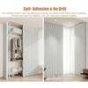 No Drill Aluminum Sliding Curtain Rail Self Adhesive Curtain Track Ceiling Mount Set Curtain rods no Drilling Home Blackout Room Divider Rod for Windows Closets(White,2m(6.6ft)) view 3