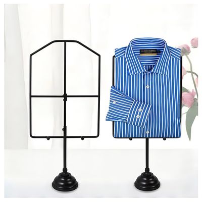 Zfmnoyev 1Pcs Desktop Shirt Display Rack, Metal Adjustable Height T Shirt Display Rack, Window Display Shirt Rack, for Retail Suit Shop