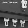 Bcofo Curtain Track Curtain Rail System with Mute Rollers Ceiling Or Wall Mount Aluminium Ceiling Track Room Divider Curtain Track for Windows and Room Divider Curtains(Black,2m(6.6ft)) view 4