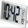 DCYEQRQ Multifunction Desktop Clock Creative Electronic Alarm Clock Electronic Alarm Clock LCD Display with Date and time Temperature Display Living Room Bedroom Clock (Silver) view 1