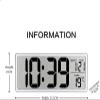 DCYEQRQ Multifunction Desktop Clock Creative Electronic Alarm Clock Electronic Alarm Clock LCD Display with Date and time Temperature Display Living Room Bedroom Clock (Silver) view 4