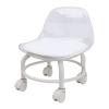 Low Rolling Stool with Back Support, Acrylic Small Silent Roller Seat Suitable for Home and Business, Low Rolling Chair for Work and Leisure (Transparent Gray) view 1