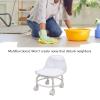 Low Rolling Stool with Back Support, Acrylic Small Silent Roller Seat Suitable for Home and Business, Low Rolling Chair for Work and Leisure (Transparent Gray) view 4