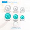 PATIKIL 150 Pieces Floating Beads, 8/14/20mm Vase Fillers Beads Vase Centerpieces Floating Pearl Bead No Hole and 8000Pcs Clear Water Gel Bead for Vase Decoration, Cyan/White view 2