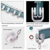 Flexible Bendable Ceiling Curtain Track Curtain Rail Wall/Ceiling Curved Curtain Track System for Curtain Rail Bunk Bed Bay Window Room Divider Flexible Straight(Blue,1m(3.3ft)) view 3