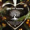 50th for Couple 3" Crystal Glass Ornament, 50 Year Gifts for A 50Th Wedding Anniversary, Christmas Mr Mrs Married Husband Wife Xmas Marriage Decorations Ornament view 1