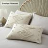 100% Cotton Ultra Luxury Tufted Duvet Cover Set, Elegant Tufted Duvet Cover Set with Stylish Textured Design, Bedding Sets (Off White/Box Design, Full/Double 80" x 90") view 4