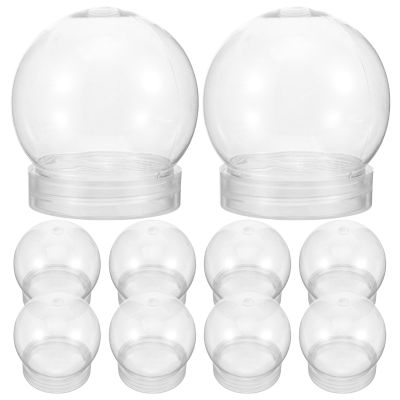 Veemoon 30pcs Mini Clear Water Globes for Crafts Easy to Use Empty Snow Globes with Screw Off Cap for Boys and Girls and Beginners Lightweight Portable Crafting Props