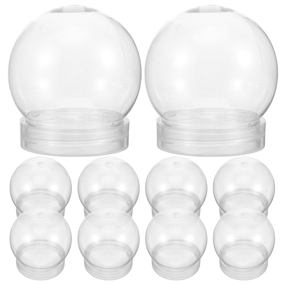 Veemoon 30pcs Mini Clear Water Globes for Crafts Easy to Use Empty Snow Globes with Screw Off Cap for Boys and Girls and Beginners Lightweight Portable Crafting Props