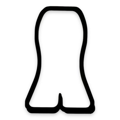 Bell-Bottom Pants Cookie Cutter with Easy to Push Design (4.5 inches)