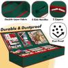 Simple Houseware 41.5" Wrapping Paper Storage Organizer - Fits 40 Rolls with Adjustable Straps, Interior Divider for Ribbons & Bows, 3 Clear Pockets for Gift Bags & Tools, 41.5''L x 16''W, Green view 3