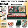 Simple Houseware 41.5" Wrapping Paper Storage Organizer - Fits 40 Rolls with Adjustable Straps, Interior Divider for Ribbons & Bows, 3 Clear Pockets for Gift Bags & Tools, 41.5''L x 16''W, Green view 4