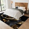 2x4 Runner Rug Luxury Black Gold Rose Rugs for Entryway, Modern Flowers Washable Kitchen Rugs Soft Non Slip Anti Fatigue for Sink Laundry Indoor Hallways view 3