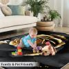 2x4 Runner Rug Luxury Black Gold Rose Rugs for Entryway, Modern Flowers Washable Kitchen Rugs Soft Non Slip Anti Fatigue for Sink Laundry Indoor Hallways view 4