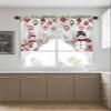 Christmas Swag Curtains, Snowman Poinsettia Pine Tree Swag Valances for Windows Rod Pocket Winter Kitchen Curtains Valances Scalloped Valance/Swag Xmas Window Treatment (36" W x 36" L Each Panel) view 4